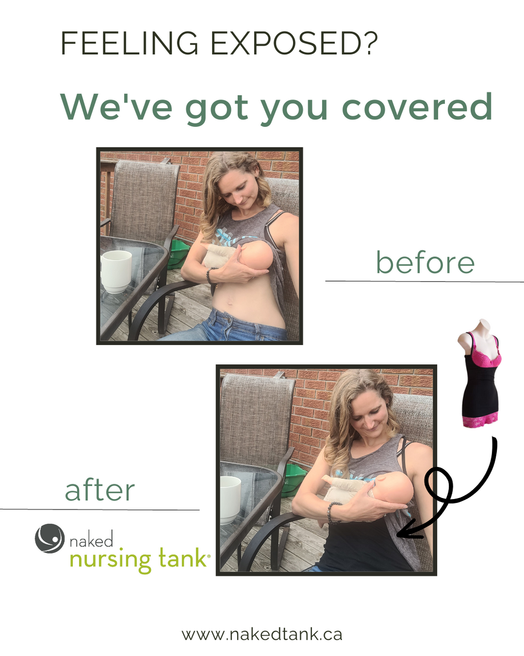 Naked 2025 nursing tank