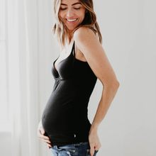 Midnight Black Nursing Tank- luxury bamboo